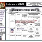 February Calendar 2020
