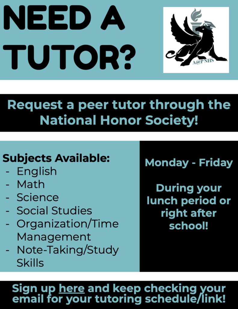 NHS Tutoring Opportunity