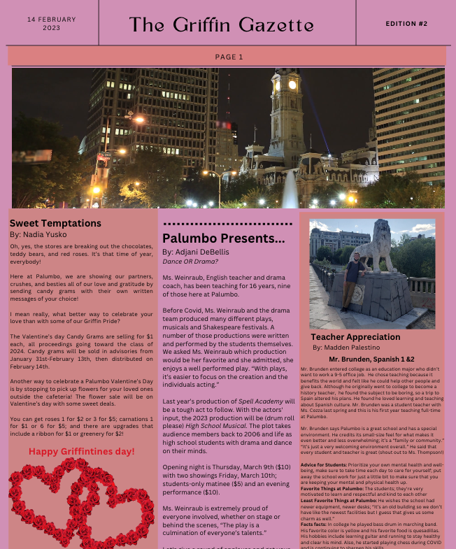 The Griffin Gazette Edition #2 14 February 2023